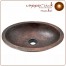 19" Copper Handmade Bar Vessel Double Wall Oval Sink