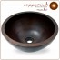 17" Copper Handmade Bar Vessel Double Wall Round Sink