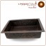 33" Copper Handmade Kitchen Drop-in Single Well Floral Sink