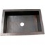 33" Copper Handmade Kitchen Drop-in Single Well Plain Sink